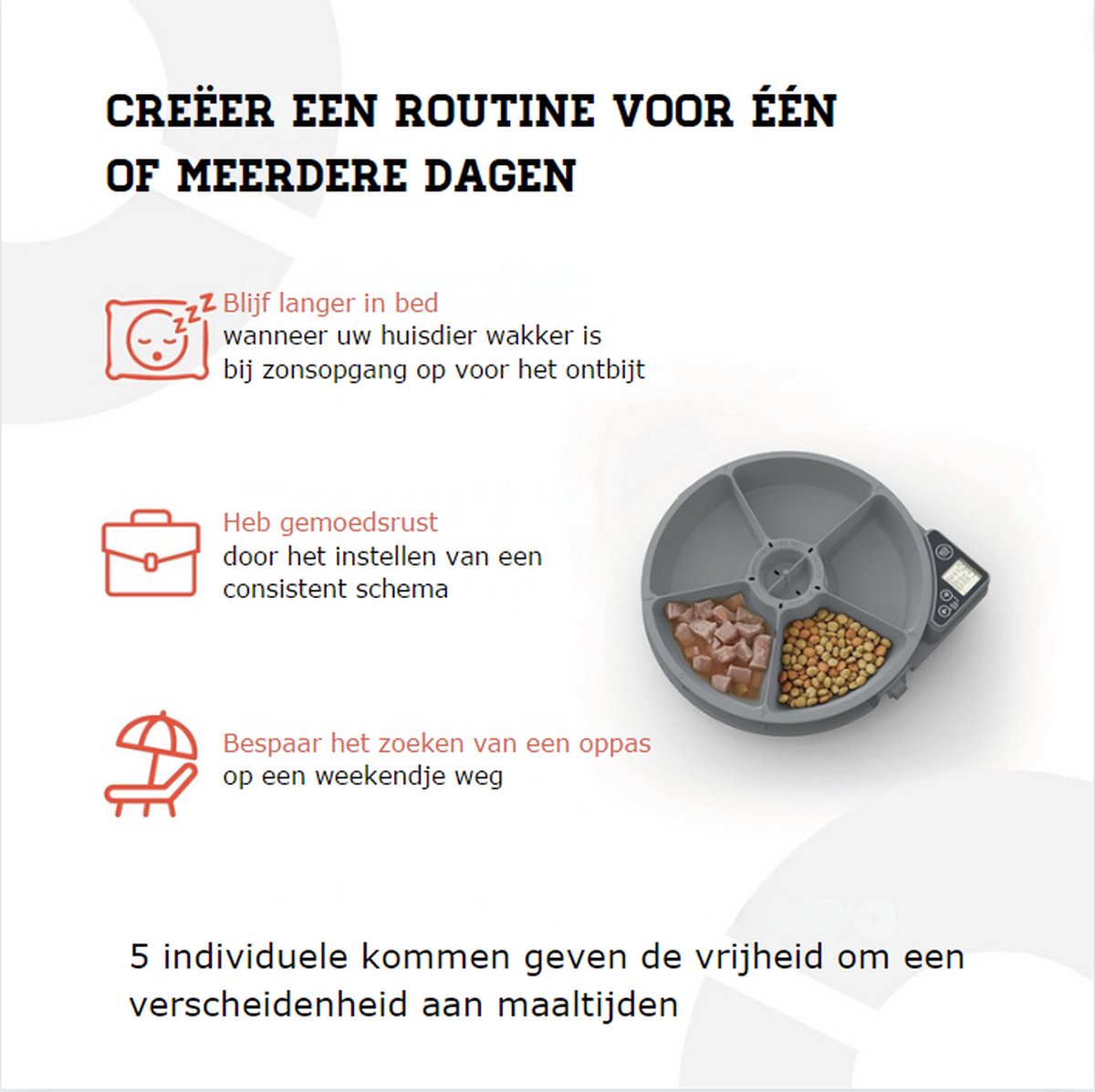 Voerautomaat 5 Porties Kat met Koelpacks - afbeelding 2