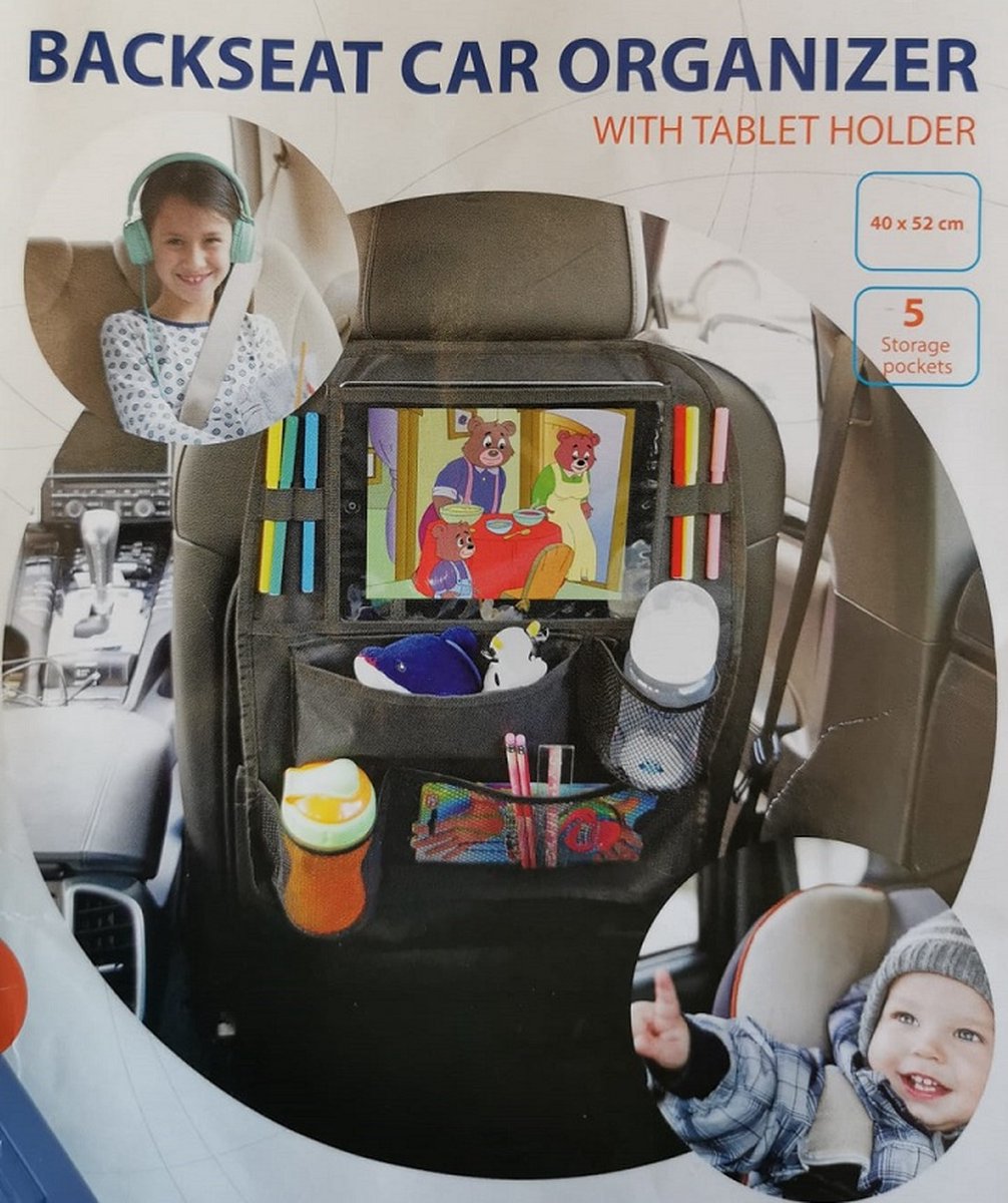 Autostoel organizer - met tablethouder