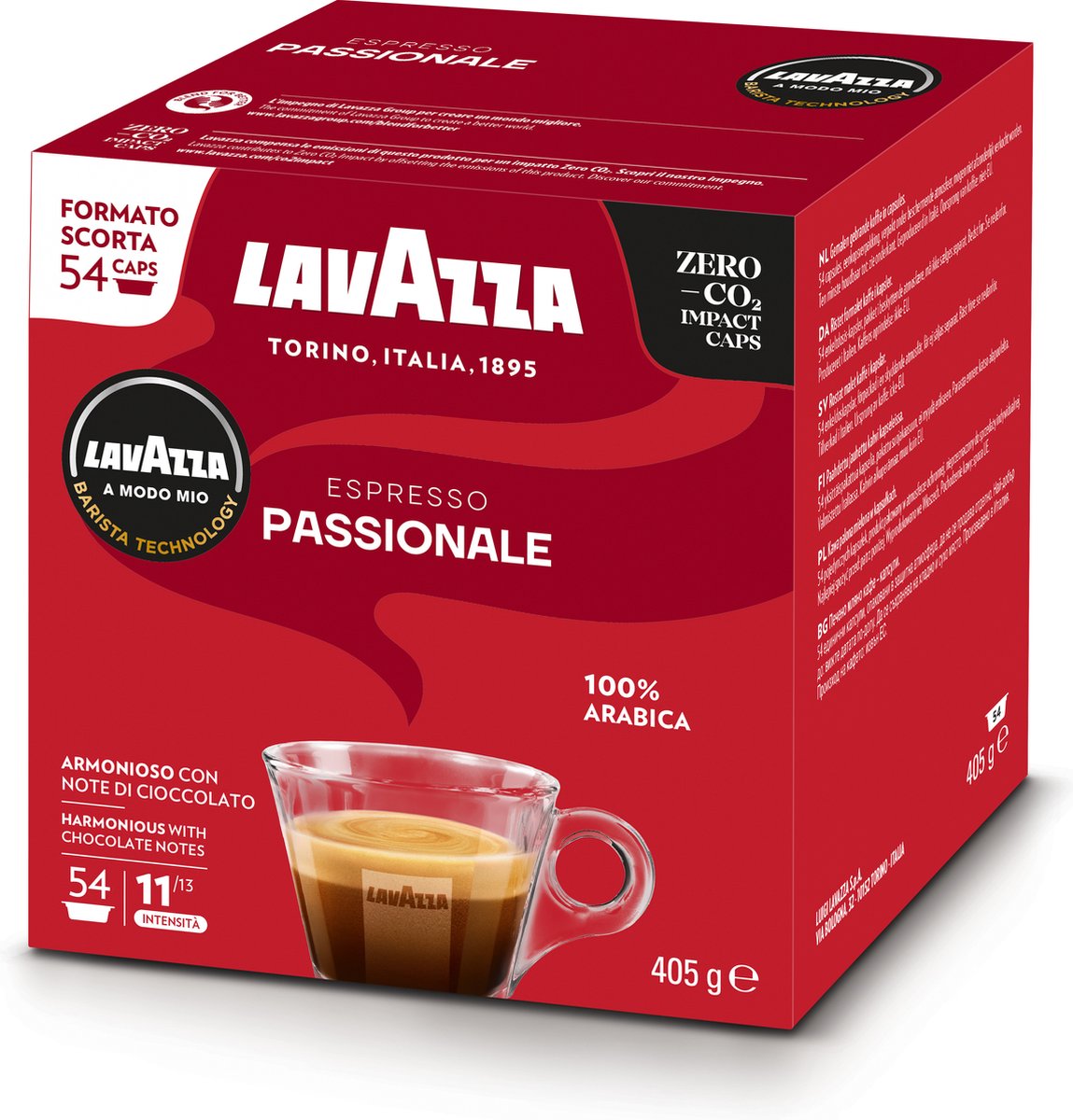 Lavazza A Modo Mio Passionale Koffiecapsules 54 stuks