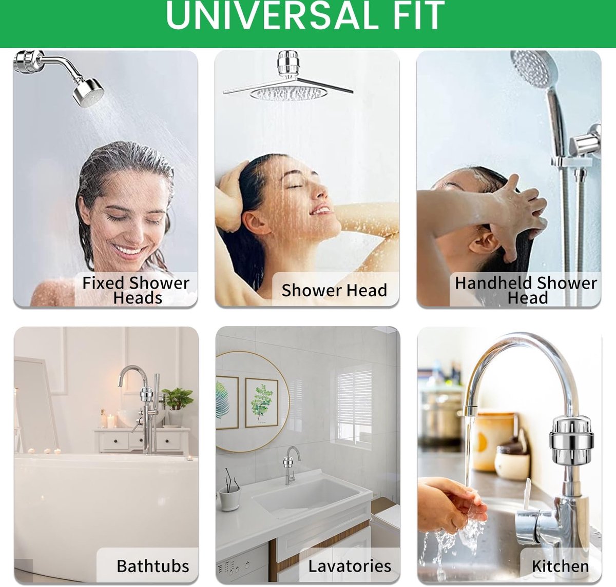 GAIA Filters | Hard Water Douchefilter | Verwijdert tot 99% chloor, zware metalen en onzuiverheden | Bevordert een gezonde huid en glanzend haar | Geschikt voor alle douches