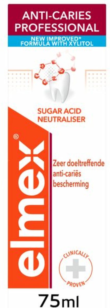 Goedkoopste 6x Elmex Tandpasta Anti-Cariës Professional 75 ml