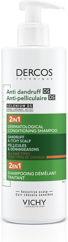 Vichy Dercos Technique Shampoing + Après- Shampooing Antipelliculaire 2en1 - Tous types de cheveux - Pellicules et Démangeaisons - 390 ml