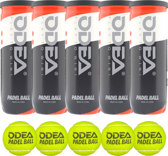 ODEA® Padel ballen - 5 Blikken - 15 Ballen ODEA® Padel ballen - 5 Blikken - 15 Ballen