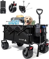 Bol.com Opvouwbare handwagen voor strand en camping - inklapbaar en opvouwbaar - 135 liter Grote handwagen aanbieding