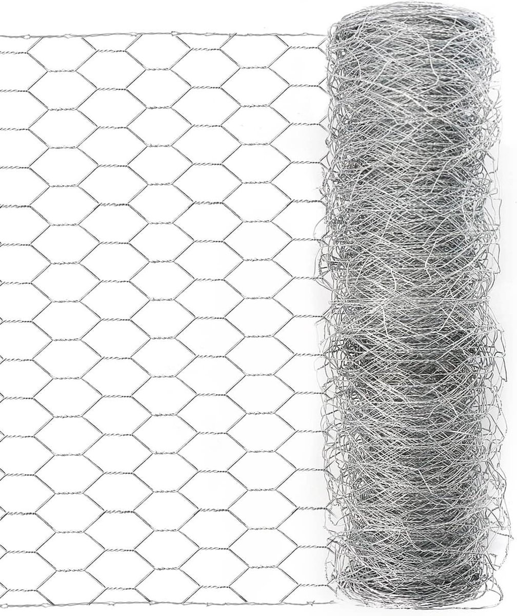 Gevogelte Wit Kippengaas 165'' × 590'' 1 Inch Gaas Voor Ambachten Tuinhek Dierlijke Barrière