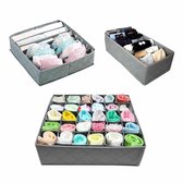 Bol.com Buxibo Kleding Opbergbox Set - Opvouwbare Kastlade Verdeler / Onder Bed Organizer Opberger - BH/Sokken/Ondergoed - Opber... aanbieding