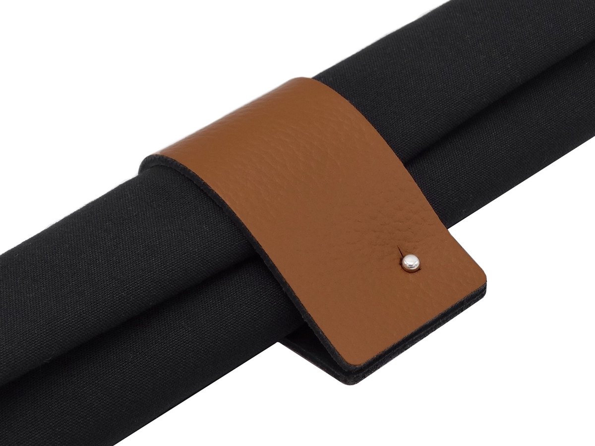 NOOBLU DUBL servetringen - Kleur: Cognac, Aantal: set van 8