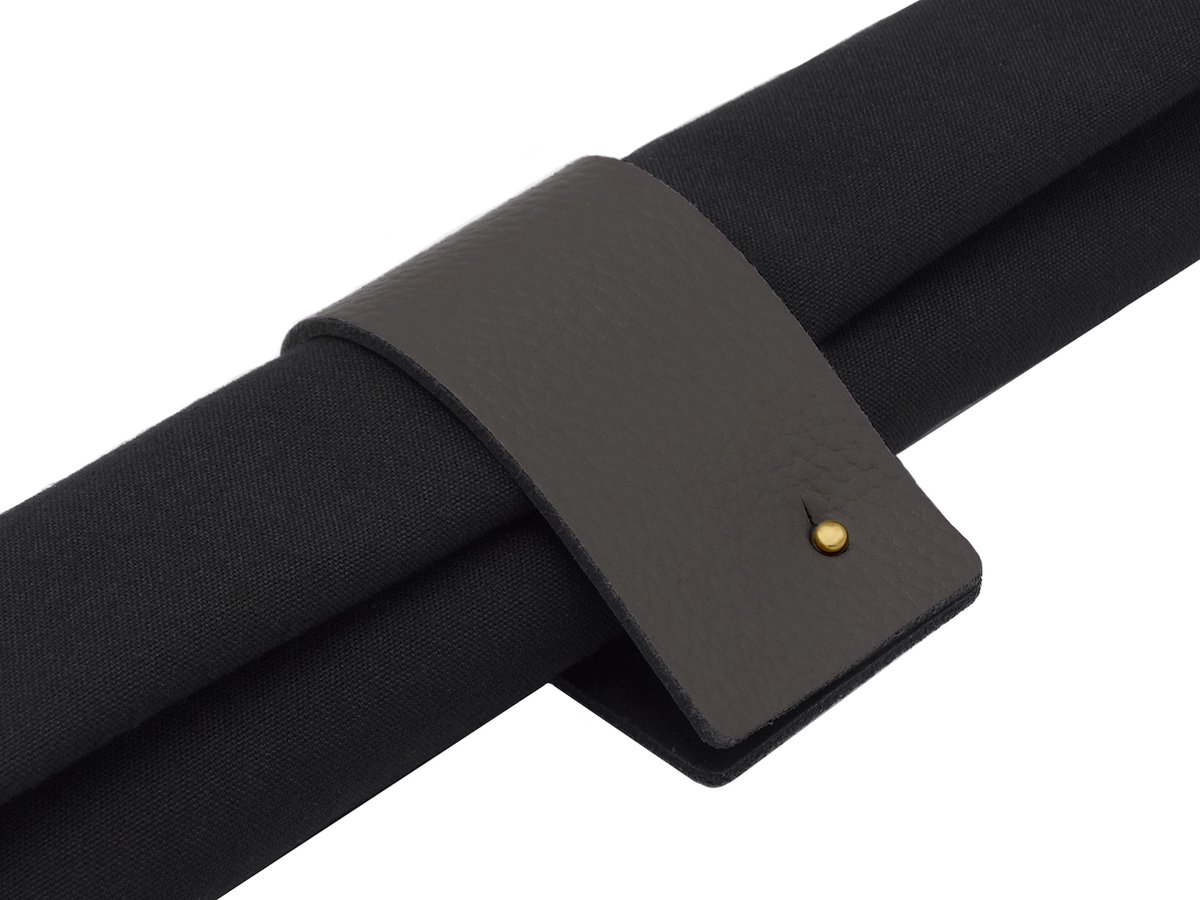 NOOBLU DUBL servetringen - Gold edition - Kleur: Lead grey, Aantal: set van 4