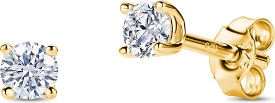 Boucles d'oreilles à Boucles d'oreilles en or et Diamant moissanite pour femmes et hommes - Plaqué or 18 carats - Pierres précieuses sans conflit de 1,0 carat - Clips d'oreilles hypoallergéniques - Miore