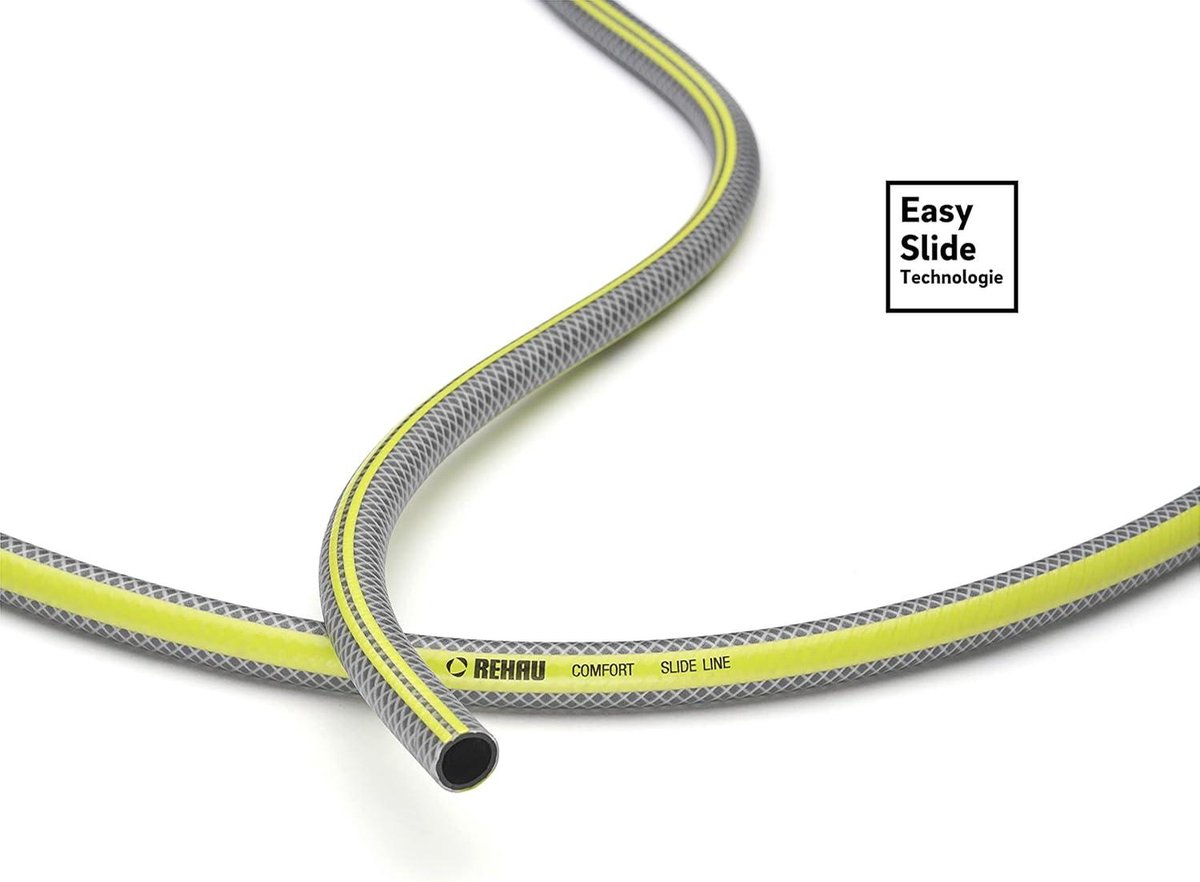 Comfort Slide Line tuinslang grijs geel 1 2 inch 20 m Flexibel en duurzaam