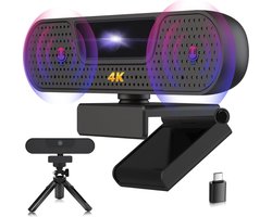 Webcam voor PC - Streaming Camera - 4K Kwaliteit - Zwart