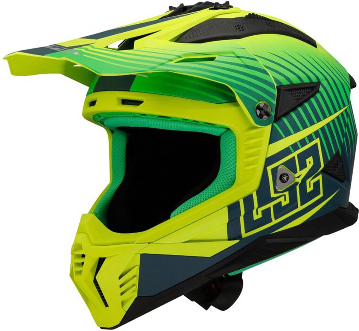 LS2 Helm Fast II Duck MX708 fluorgroen / fluorgeel maat XS