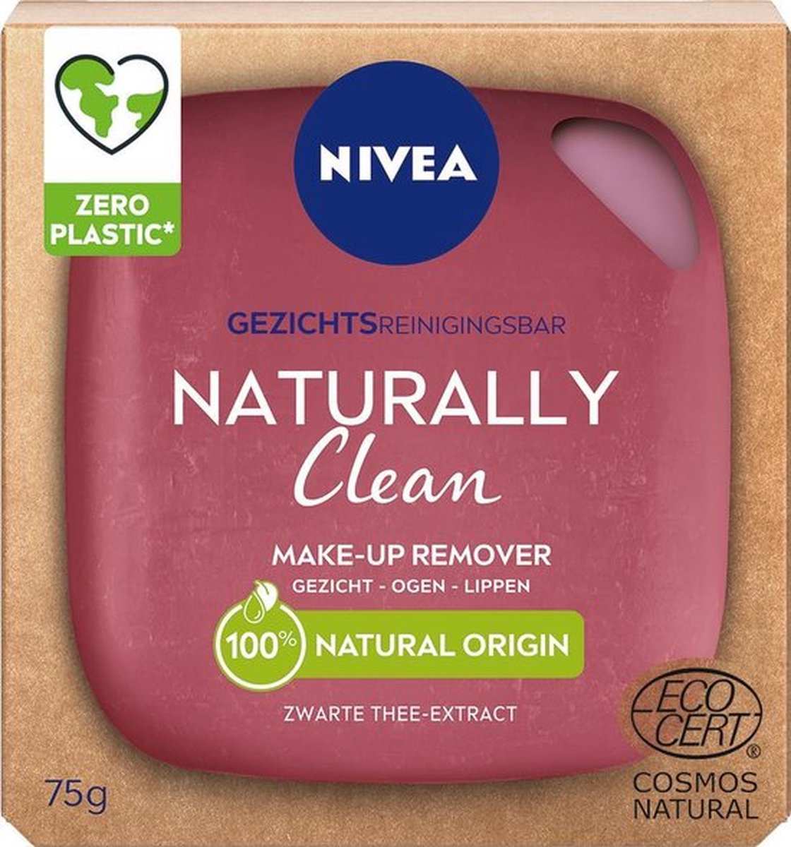 12x NIVEA Naturally Clean Face Bar Make Up Remover 75 g