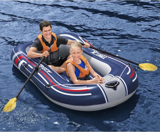 Bestway Hydro-Force Opblaasboot met pomp en roeispanen blauw