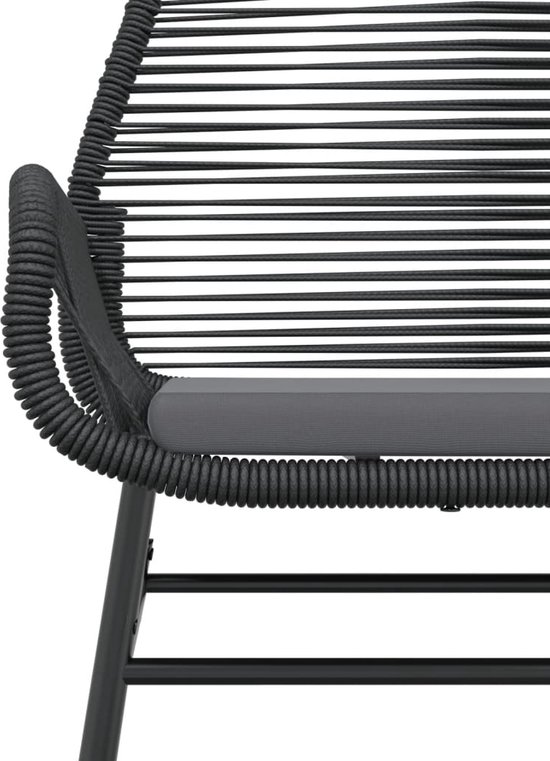 vidaXL - Tuinstoelen - 2 - st - met - kussens - poly - rattan - zwart