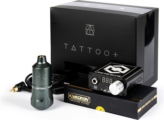 Foto: Complete tattoo machine set equaliser astral grey 4 0 nemesis power supply premium professionele tattoo machine draadloze tatoeage pen wireless pmu gun zelf tatoe ren kit cartridges naalden beginner gevorderden set 1rl 3rl 