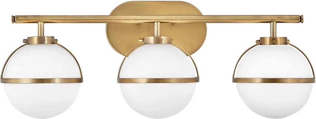 Hinkley LED Badkamerarmatuur Hollis | 3X E14 Max 40W | IP44 | Heritage Brass