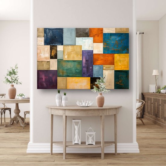 Rechthoeken schilderijen - Vormen schilderijen - Schilderij op canvas Texturen - Muurdecoratie modern - Schilderij op canvas - Schilderijen & posters canvas 70x50 cm