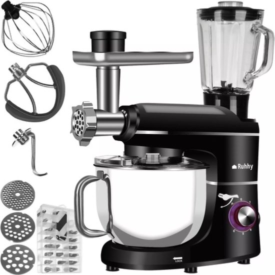 Kitty Professional koekjeshulpstuk Cookie maat 5 verenigbaar met de Kitchen Aid vleesmolen met verbindingsring voor Kitchen Aid keukenmachine