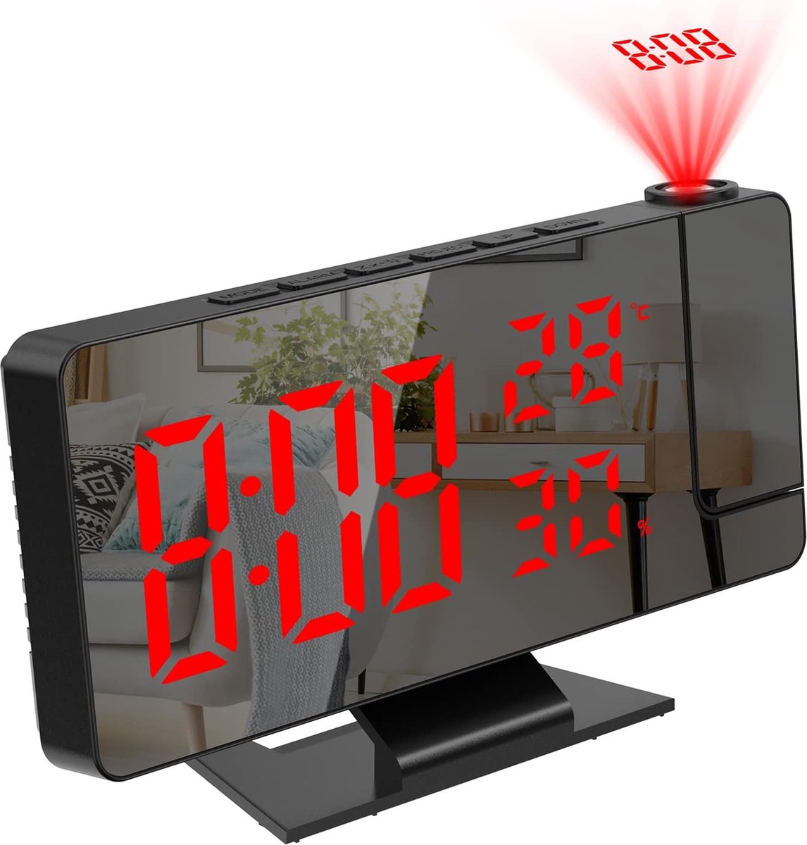 Solacis Wekkerradio Met Projectie - Wekkerradio - Digitale wekker - Wekkerradio kinderen - Wekker met projectie op plafond - Must have!