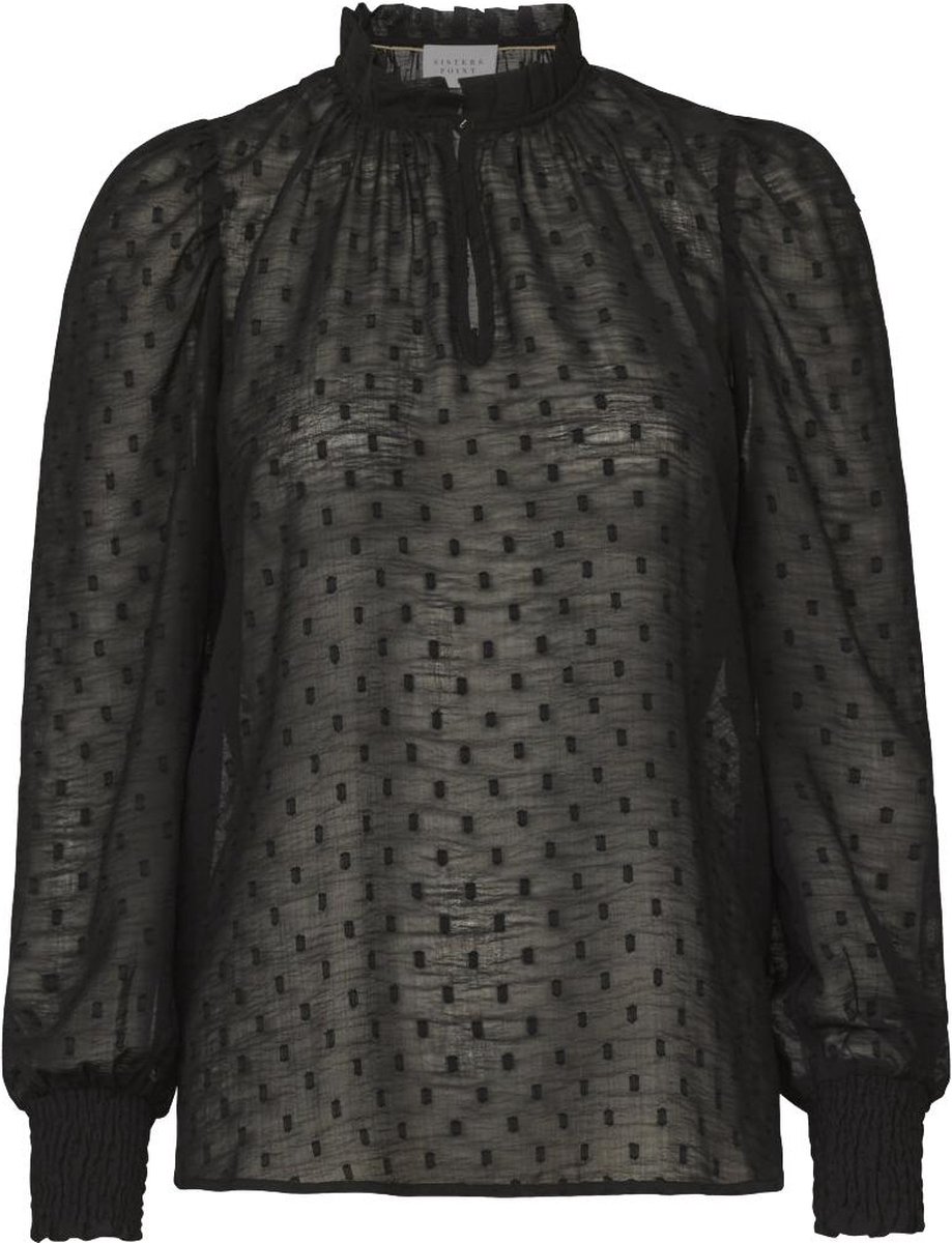 SISTERS POINT Esar-ls - Dames Blouse - Black - Maat S