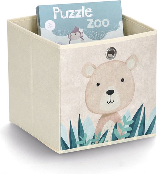 Zeller Present 14479, Panier de rangement, Beige, Multicolore, Autonome, Garçon/Fille, Image, Carré