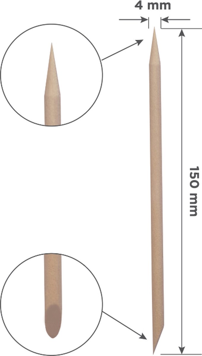 Goedkoopste STALEKS PRO Houten Bokkenpootjes voor manicure, 150 mm (100 pcs