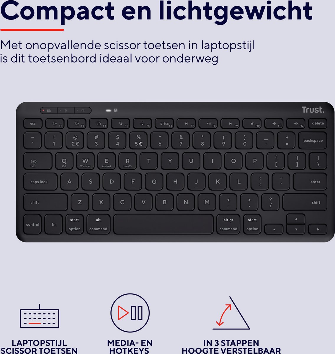 Trust Ody Stille Toetsenbord en Muis set QWERTY 2-Pack