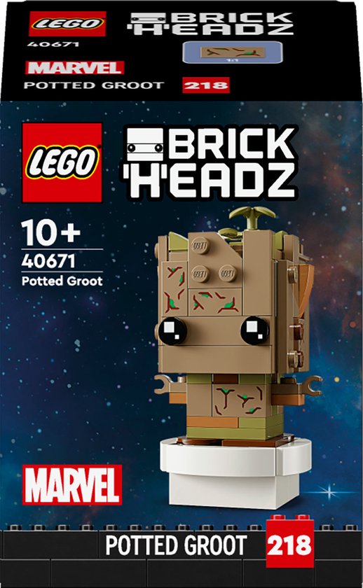 Nieuwe LEGO sets voor februari 2024 LEGO BrickHeadz 40671 Groot in pot