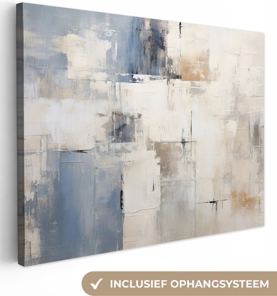 Canvas schilderij 120x90 cm - Wanddecoratie Aquarel - Abstract - Kunst - Muurdecoratie woonkamer - Slaapkamer decoratie - Kamer accessoires - Schilderijen