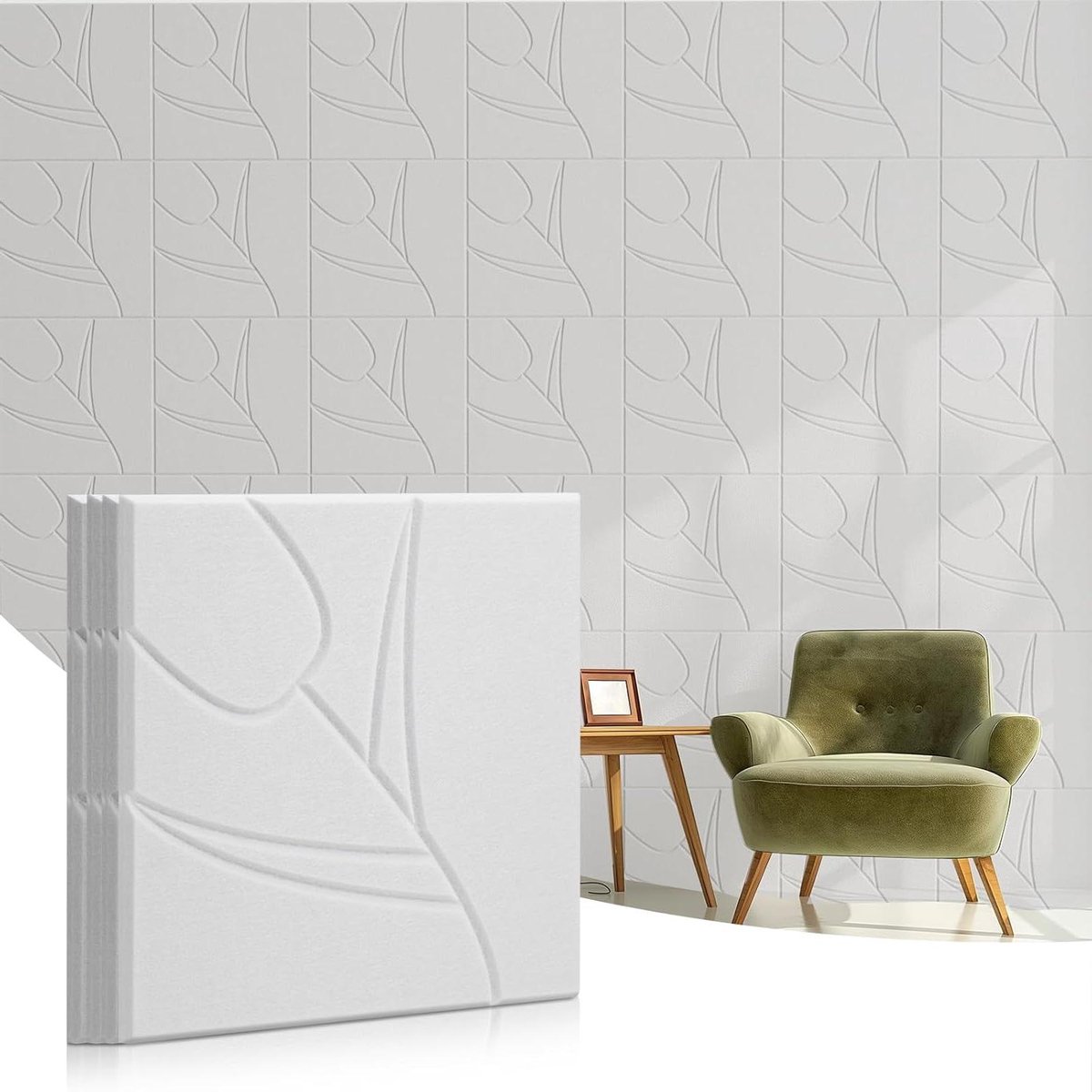 Decoratieve zelfklevende akoestische panelen - 12 stuks - geluidsabsorberend - 30x30x09cm - muur, deur, plafond - studio, huis, speldecoratie