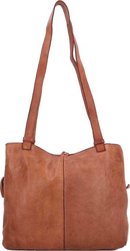 HAROLD'S Cuir Sac à épaule Submarine Shopper Twin Cognac Brun