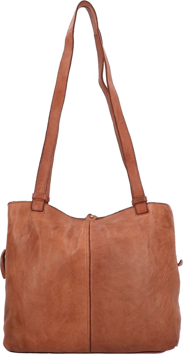 HAROLD'S Leren Schoudertas Submarine Shopper Twin Cognac Bruine