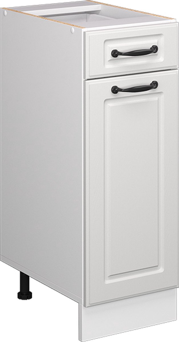 Vicco R-Line Keukenonderkast – 30 cm zonder werkblad Wit Landhuis Wit landelijk/Wit