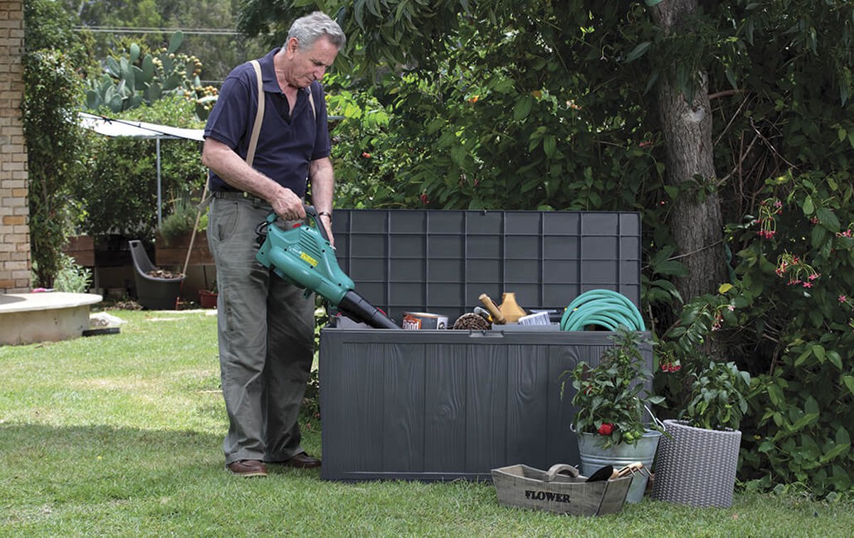 Keter Sherwood Coffre de rangement - 270L - 117x45x58cm - Anthracite