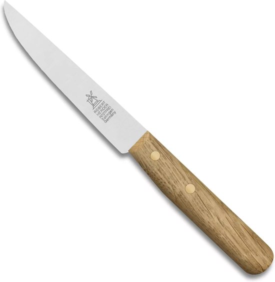 Foto: Robert herder steakmes buckels rvs glad lemmet 11 cm heft eikenhout