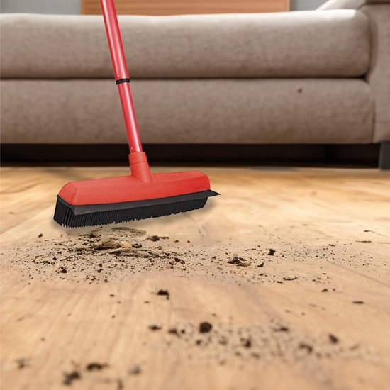 Bezem / trekker - rubber - telescoopsteel - kappers bezem - wisser lip - 135 cm - Schoonmaakartikelen / Rubberen bezems van SimplyBestThings — afbeelding 2