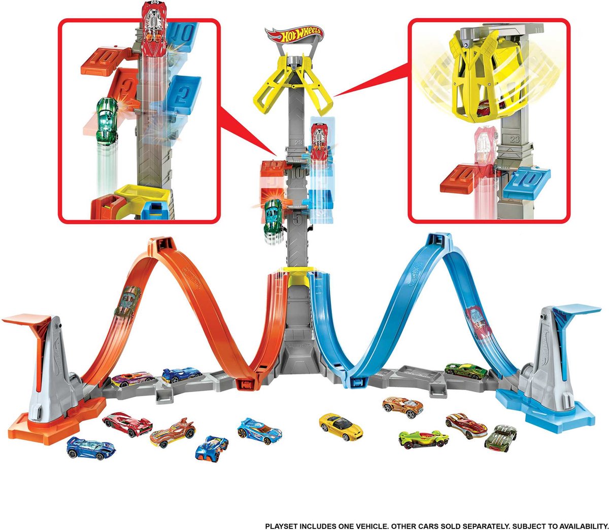 Hot Wheels Action - Loop & Lanceer Speelset Racebaan