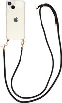 Casies étui adapté pour Apple iPhone 14 Plus avec cordon réglable - bandoulière - Zwart - Cord Case