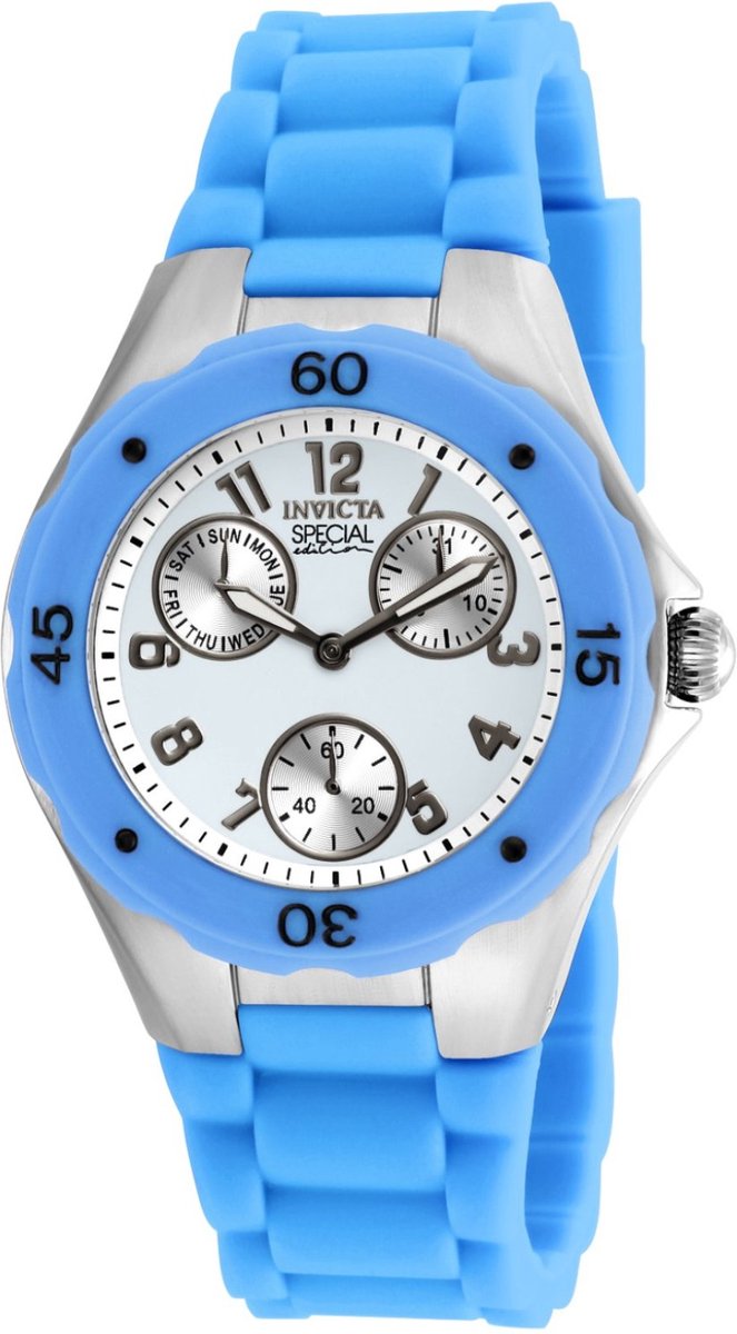 Invicta Angel 18795 Dames Horloge - Waterdicht - Analoog - Quartz Uurwerk - Roestvrij Staal met witte Wijzerplaat - 38mm
