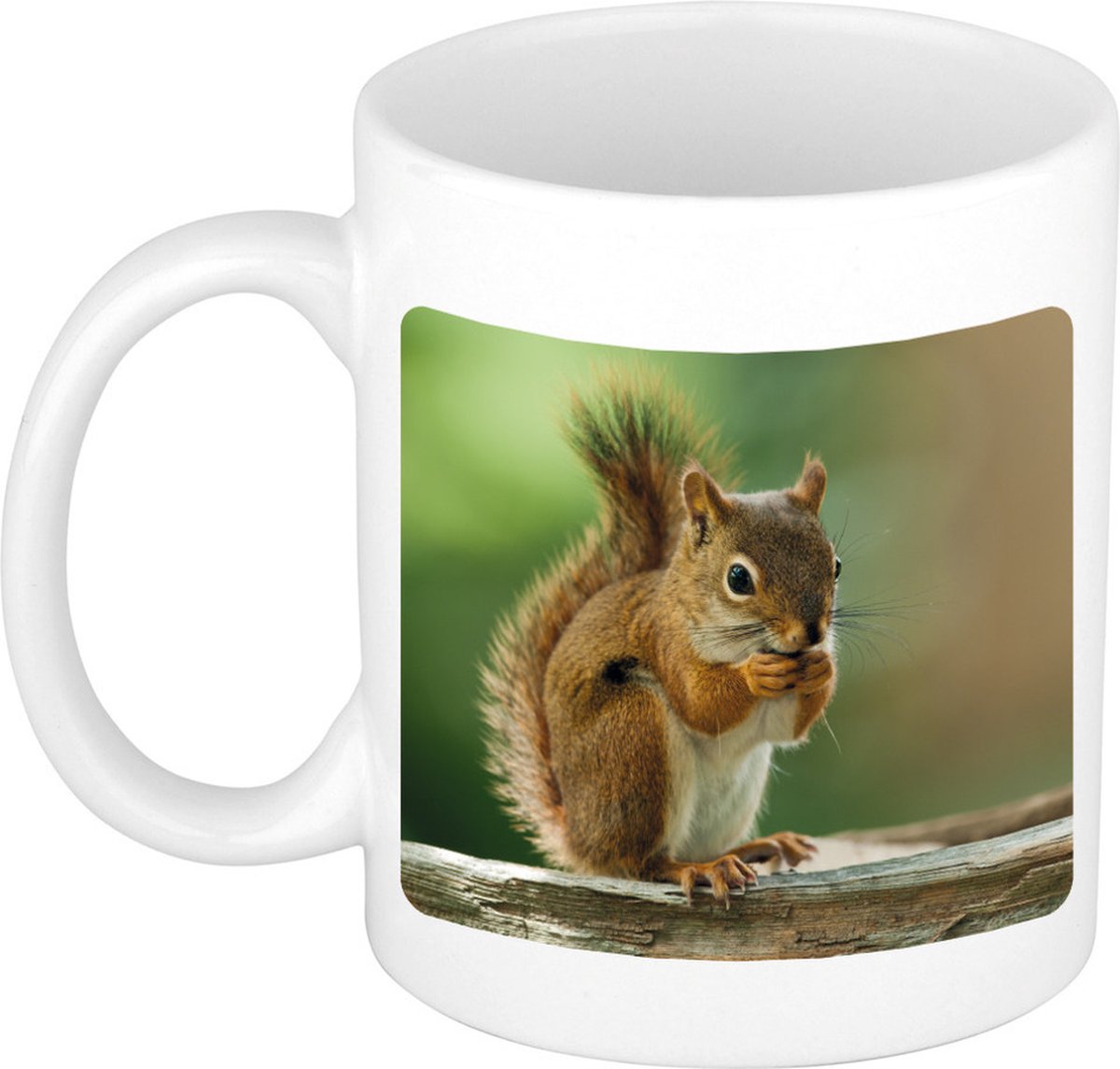 Dieren eekhoorn foto mok 300 ml - cadeau beker / mok eekhoorns liefhebber