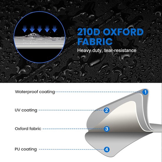 Housse de protection pour parasol, 9210D Oxford, housse de protection pour parasol flottant, résistante aux intempéries, aux UV, à la neige, adaptée aux parasols
