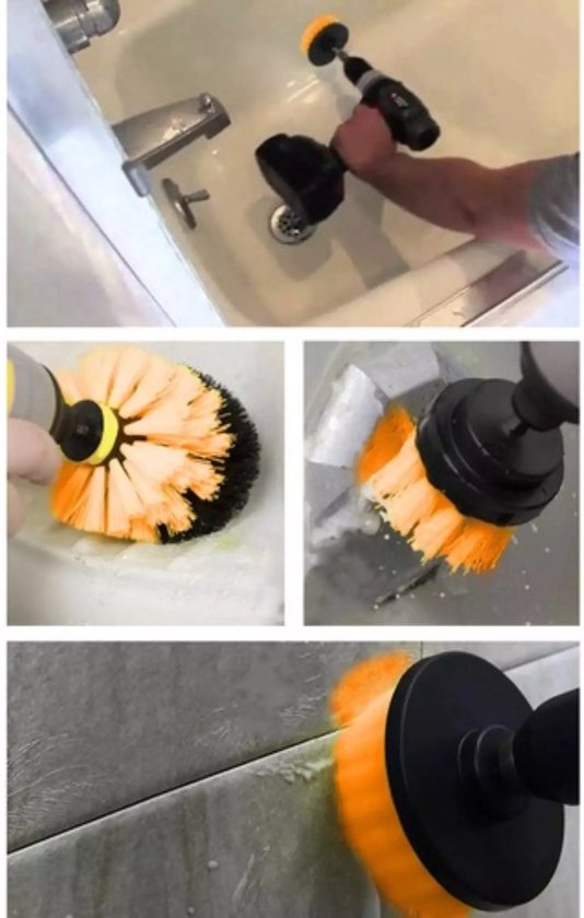 Jeu de 22 brosses pour perceuse | Brosse à récurer | 6 tailles de brosses Drill | Brosses de nettoyage pour intérieur et extérieur | 50 mm / 100 mm / 120 mm / 89 mm