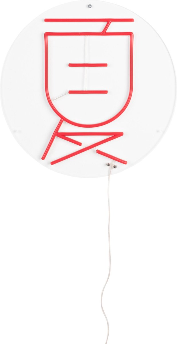 Dutchbone Sya Summer Neon Wandlamp - Oranje