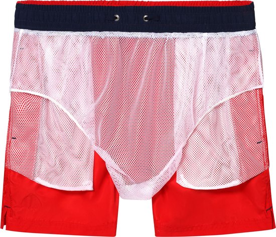 Ladeheid LA-ZA-SWS-Short Heren Zwembroek - Zwemshorts - met zijzakken en achterzak - sneldrogend - met binnenslip van mesh - Koordsluiting - Polyester - Kobalt/Azuurblauw - XL