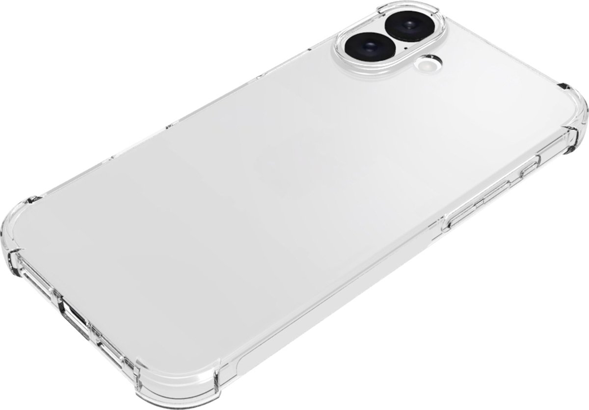 Mobigear Doorzichtig Hoesje geschikt voor Apple iPhone 16 Plus Telefoonhoesje Flexibel TPU | Mobigear Cushion Backcover | Doorzichtig Telefoonhoesje iPhone 16 Plus | iPhone 16 Plus Case | Back Cover - Transparant