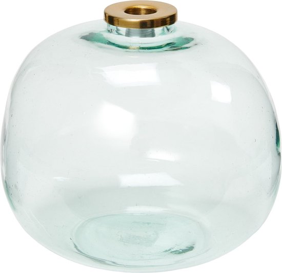 Return to Sender | Vaas/ Kandelaar H: 20 cm recycled glas Happy Booby