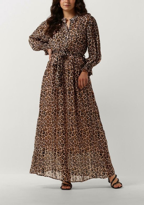 Notre V Nv diete Maxi Dress Jurken Dames Kleedje Rok Jurk Bruin Panterprint. bol