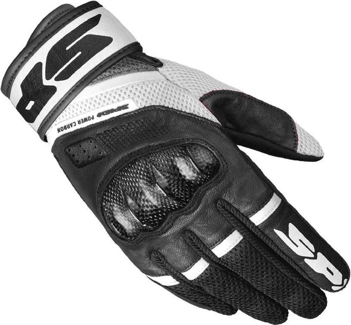 Spidi Power Carbon Lady Handschoenen Zwart Wit - Handschoen
