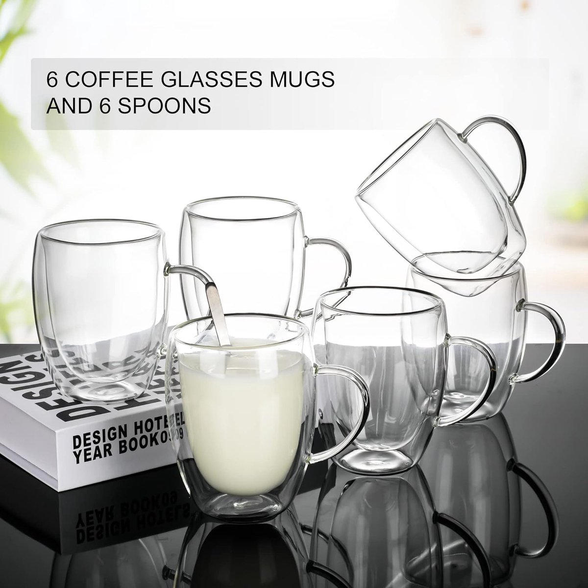 Theeglazenset – premium kwaliteit – luxe glazen koffie 6 Pack